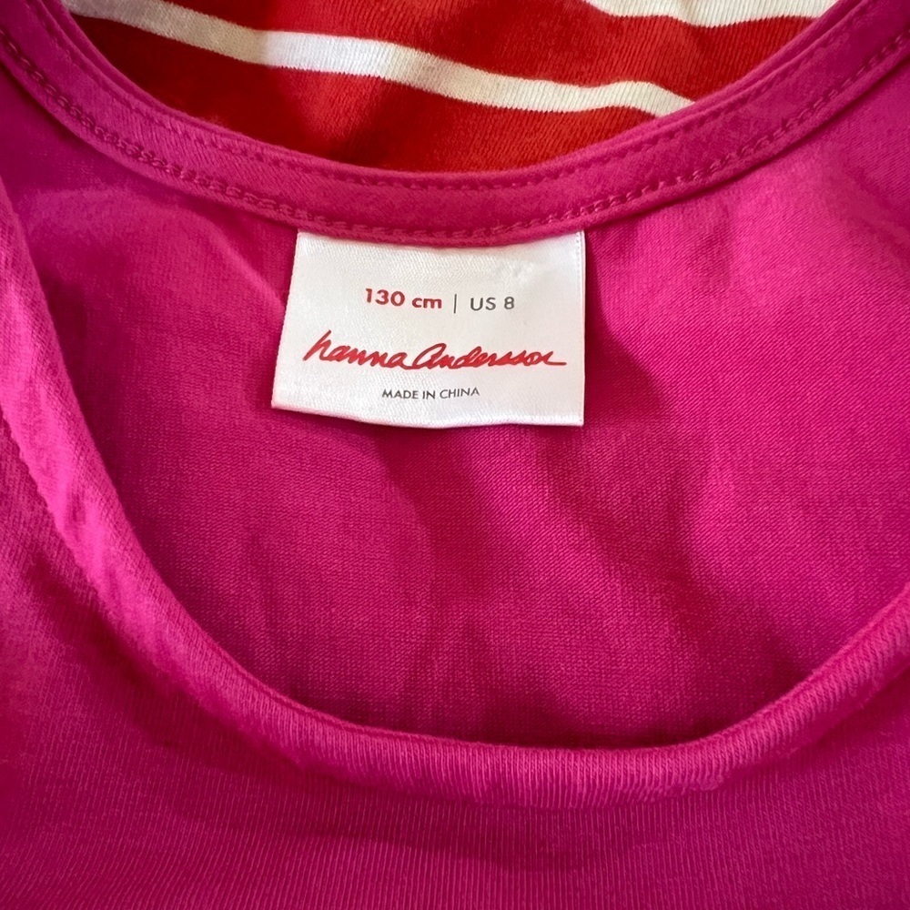BOGO FREE Hanna Andersson pink tulle dress size 130cm US 8 - Picture 7 of 7